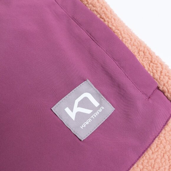 Kari Traa Rothe Quilted Vest Fleece Full Zip Warm Cozy Color Block - Picture 9 of 15